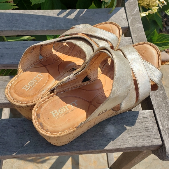 Born Orthotic Platform Wedge Slip-On Mule Sandals - Picture 4 of 9